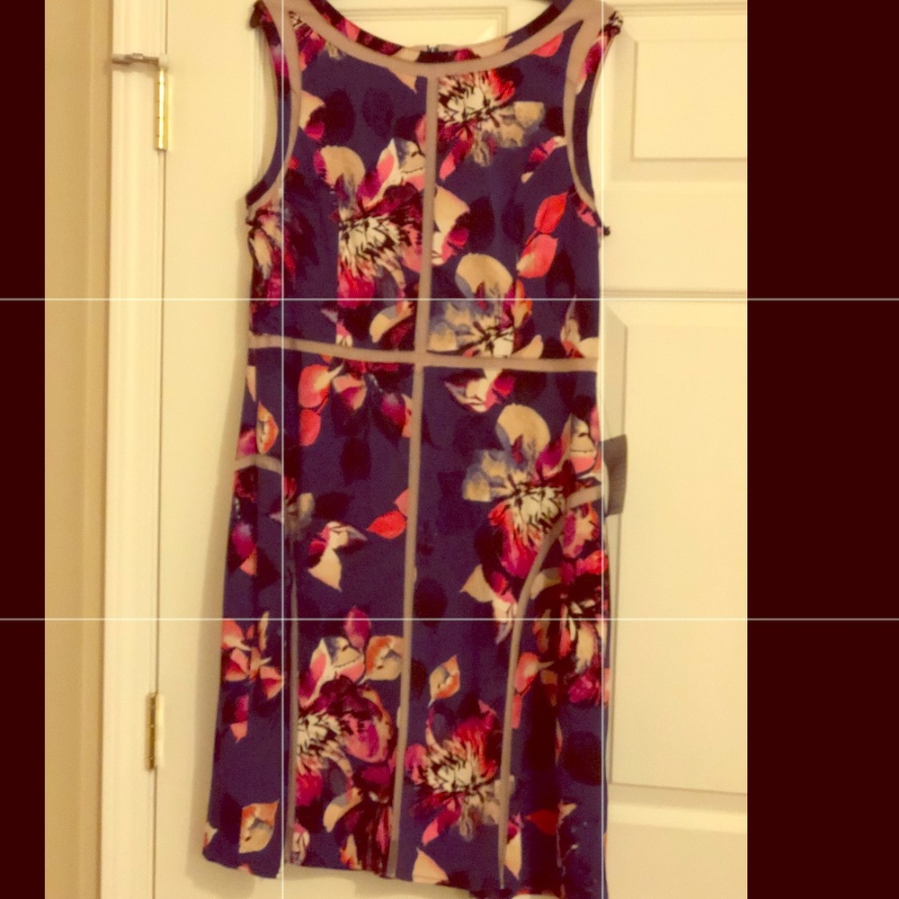 Adrianna Papell spliced floral print (navy multi)